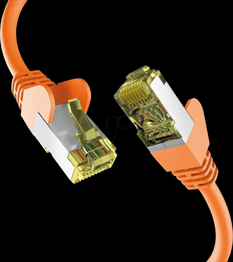 EFB S/FTP Cat.6a (Gigabit) Καλώδιο Δικτύου Ethernet 10m Πορτοκαλί EC020200111 - Image 1