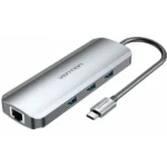 Vention Hub 10 Θυρών USB 3.2 με σύνδεση USB-C / USB-A / Ethernet Ασημί TOLHB