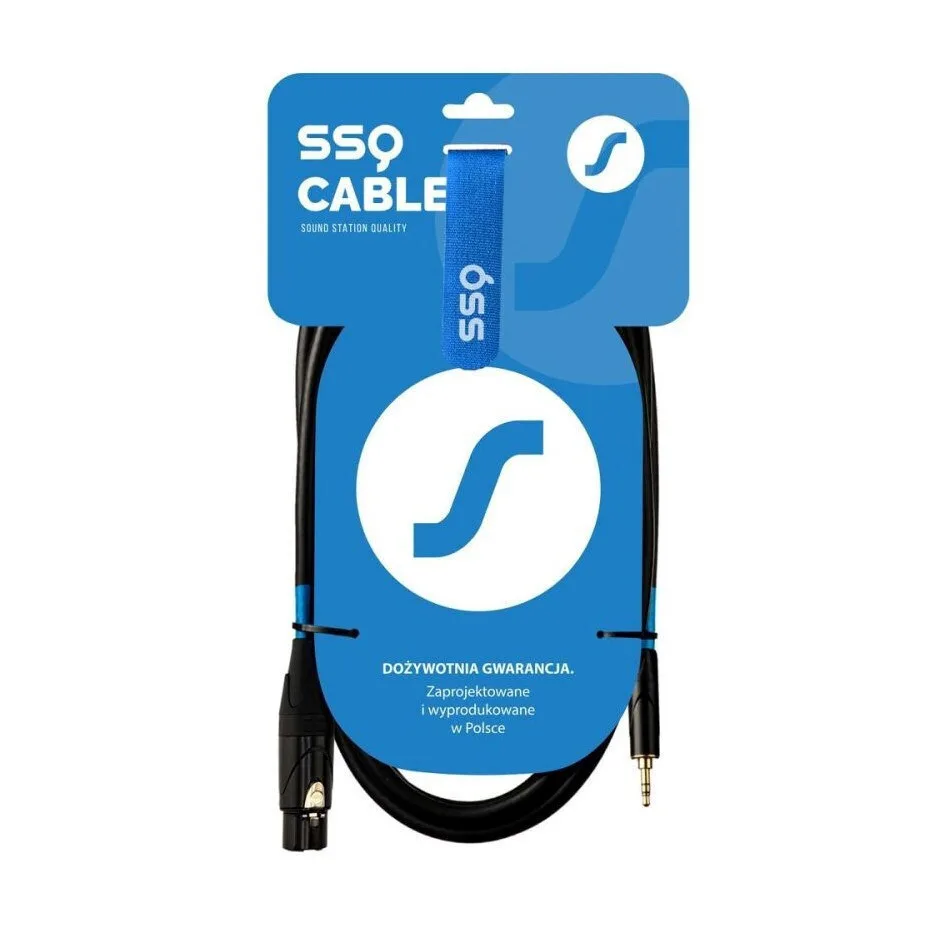 20240603163857_sound_station_quality_ssq_cable_xlr_male_3_5mm_male_mayro_ss_2090.jpeg Sound Station Quality (SSQ) Cable XLR male - 3.5mm male Μαύρο (SS-2090) - Image 1