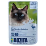 Bozita Chunks In Sause Υγρή Τροφή για Ενήλικες Γάτες σε Φακελάκι με Τάρανδο χωρίς Σιτηρά 85gr