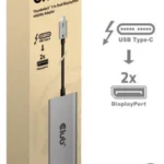 Club3D Μετατροπέας Thunderbolt 3 male σε DisplayPort 2x female Ασημί 1τμχ CSV-1586