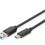 Digitus USB 2.0 Cable USB-C male - USB-A 60W PD Μαύρο 1m DB-300136-010-S