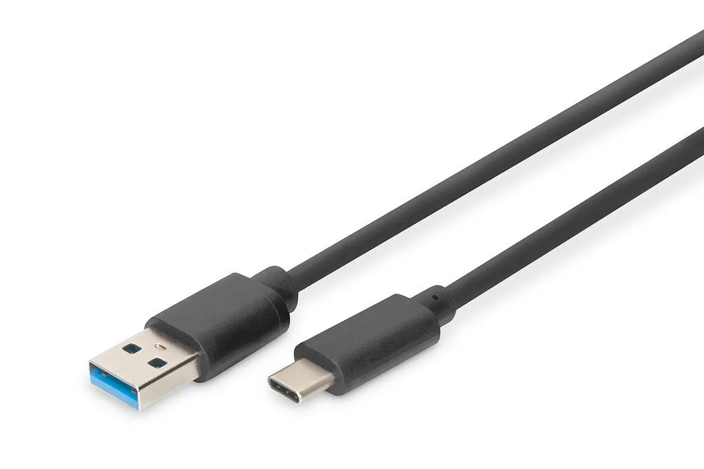 20240808160536_db093eb3.jpeg Digitus USB 2.0 Cable USB-C male - USB-A 60W PD Μαύρο 1m DB-300136-010-S - Image 1