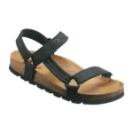 Scholl Δερμάτινα Γυναικεία Σανδάλια Μαύρα MF230091004