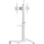 Gembird TVS-70T-02-W Βάση Τηλεόρασης Δαπέδου έως 70" και 70kg Λευκό