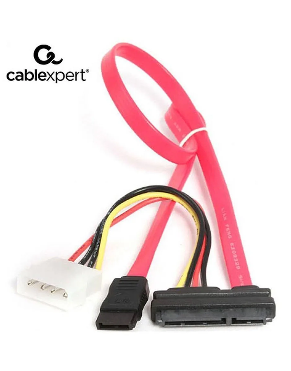 Gembird 7-Pin SATA III - 22-Pin SATA III + Molex 4 pin Cable 0.35m Κόκκινο (CC-SATA-C1) - Image 1