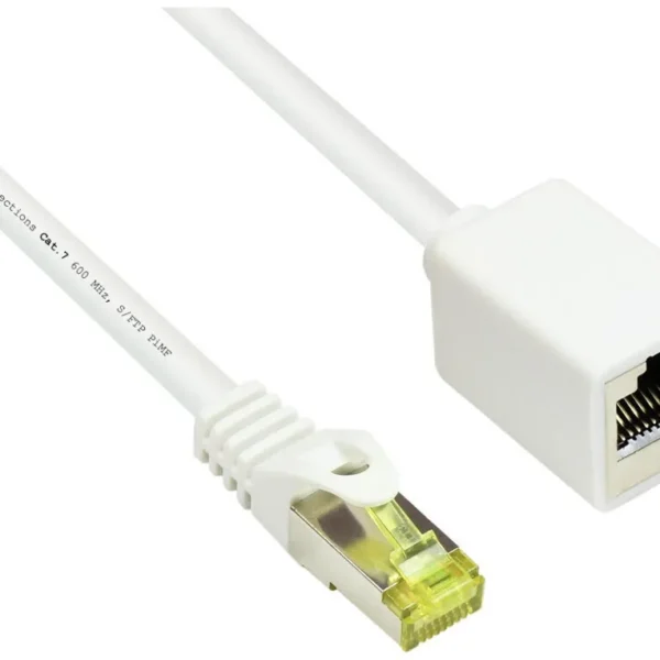 Alcasa S/FTP Cat.7 (10Gbps) Καλώδιο Δικτύου Ethernet 5m Λευκό
