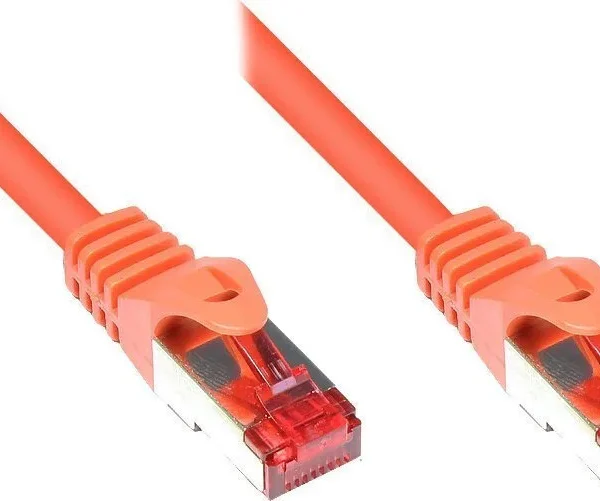 Alcasa S/FTP Cat.6 (Gigabit) Καλώδιο Δικτύου Ethernet 1m Πορτοκαλί