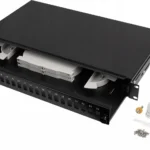 Lanberg Οπτικό Patch Panel για Rack 1U 19" Μαύρο FOP1-24SS-LDB