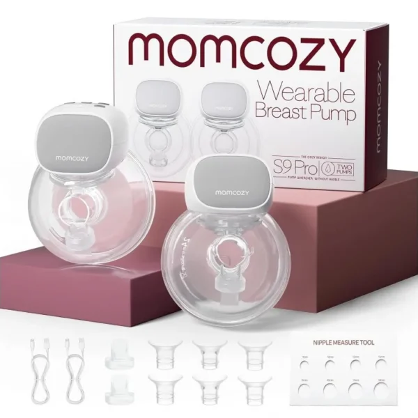 Momcozy S9 Pro Breast Pump Φορητό Διπλό Θήλαστρο Μπαταρίας Λευκό 180ml BP202-GR00BA-A