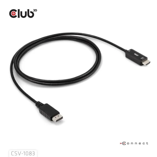 Club3D Cable DisplayPort male - HDMI male 2m Μαύρο