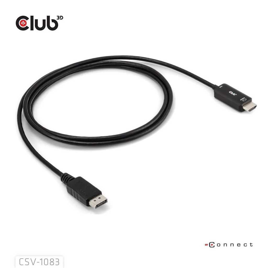 20250327171701_club3d_cable_displayport_male_hdmi_male_2m_mayro.jpeg Club3D Cable DisplayPort male - HDMI male 2m Μαύρο - Image 1