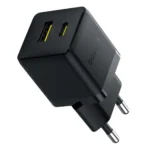 Baseus Φορτιστής Χωρίς Καλώδιο με Θύρα USB-A και Θύρα USB-C 30W Μαύρος (Palm)