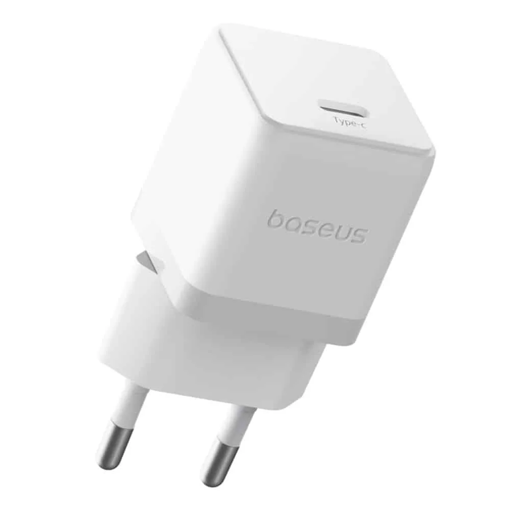 20250403123035_baseus_fortistis_choris_kalodio_me_thyra_usb_c_20w_power_delivery_leykos_palm.jpeg Baseus Φορτιστής με Θύρα USB-C και Καλώδιο USB-C - USB-C 20W Power Delivery Λευκός (Palm) - Image 1
