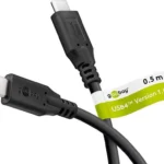 Goobay USB 2.0 Cable USB-C male - USB-C 100W PD Μαύρο 0.5m 74190 Bulk