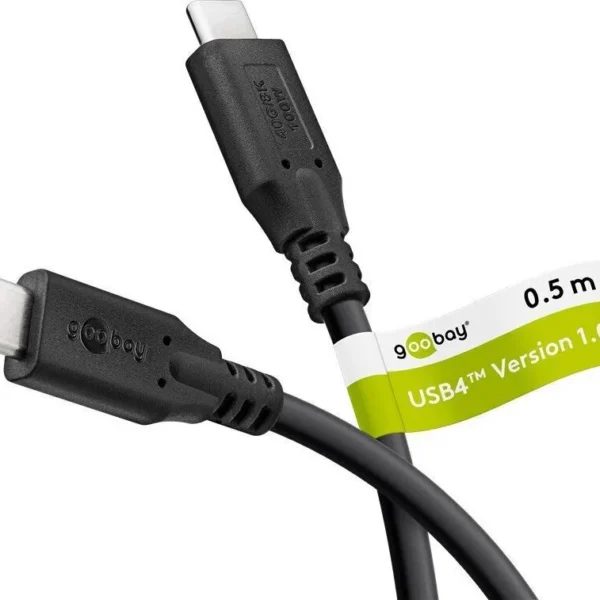 Goobay USB 2.0 Cable USB-C male - USB-C 100W PD Μαύρο 0.5m 74190 Bulk