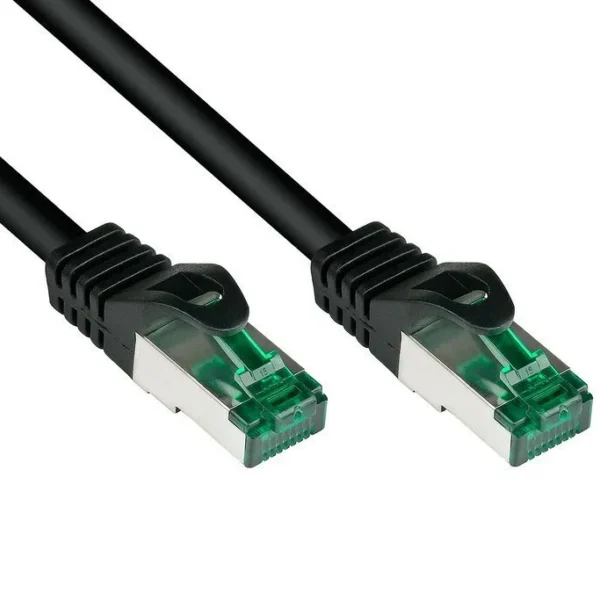 Alcasa S/FTP Cat.6a (Gigabit) Καλώδιο Δικτύου Ethernet εξωτερικού χώρου 10m Μαύρο