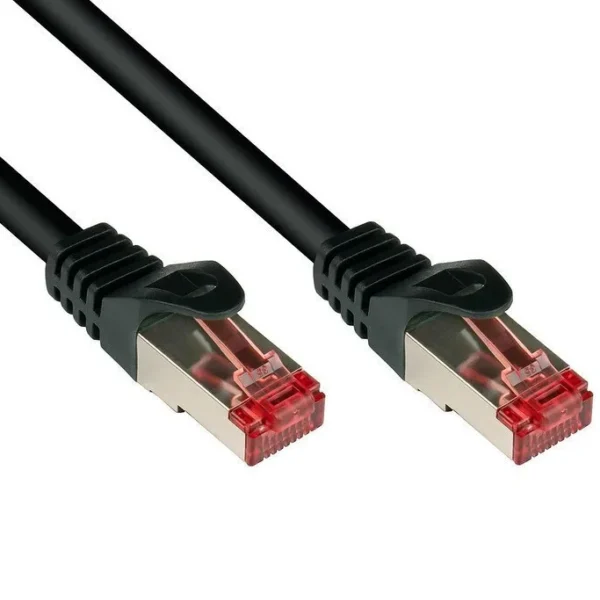 Alcasa S/FTP Cat.6 (Gigabit) Καλώδιο Δικτύου Ethernet 0.5m Μαύρο