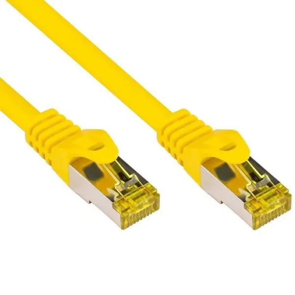 Alcasa S/FTP Cat.7 (10Gbps) Καλώδιο Δικτύου Ethernet 2m Κίτρινο