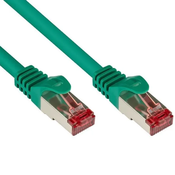 Alcasa S/FTP Cat.6 (Gigabit) Καλώδιο Δικτύου Ethernet 0.15m Πράσινο