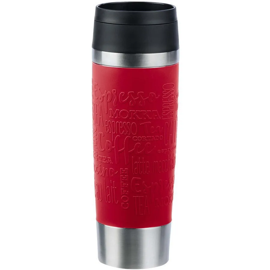 Emsa Travel Mug Classic Grande Thermal Mug Dark Red Stainless Steel 0.5 Liters - Image 1