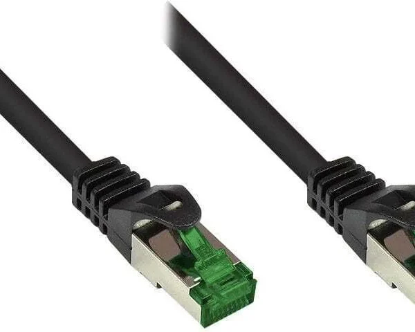 Alcasa S/FTP Cat.6a (Gigabit) Καλώδιο Δικτύου Ethernet 30m Μαύρο