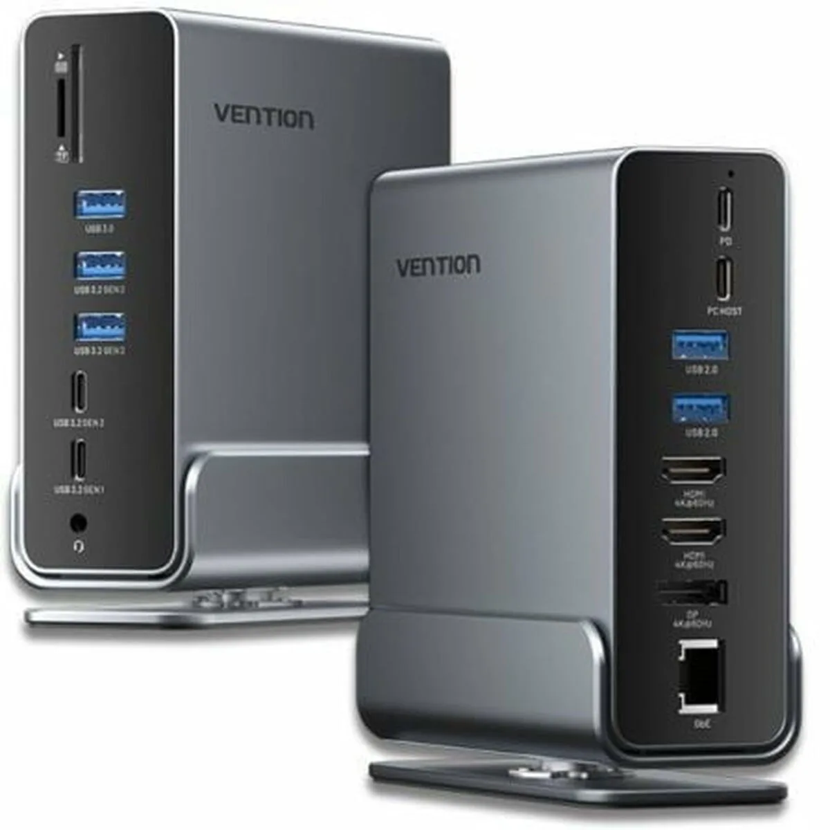 20250718123452_vention_usb_c_docking_station_me_hdmi_displayport_4k_pd_ethernet_kai_syndesi_3_othonon_gri_tpuh0.jpeg Vention USB-C Docking Station με HDMI/DisplayPort 4K PD Ethernet και σύνδεση 3 Οθονών Γκρι (TPUH0) - Image 1