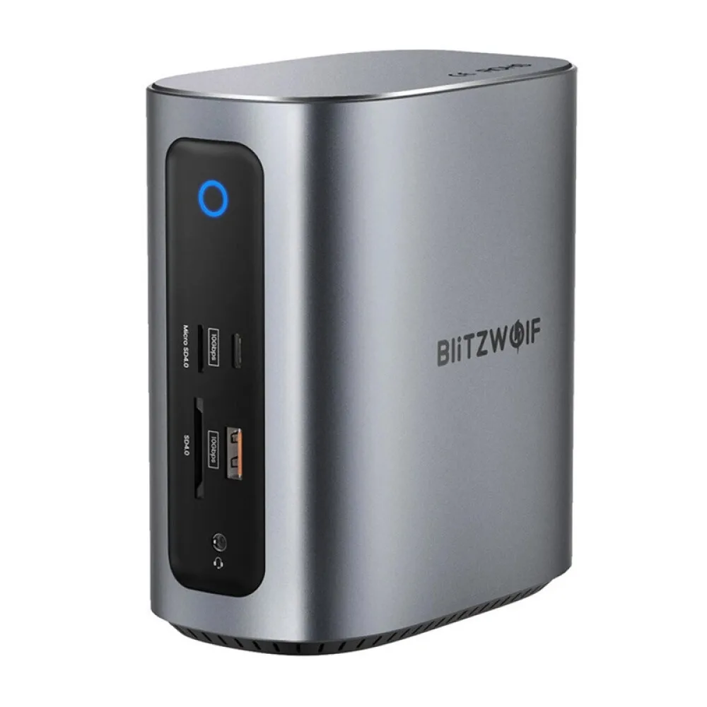 BlitzWolf USB-C Docking Station με HDMI/DisplayPort 4K PD Ethernet και σύνδεση 3 Οθονών Γκρι (BW-TH15) - Image 1