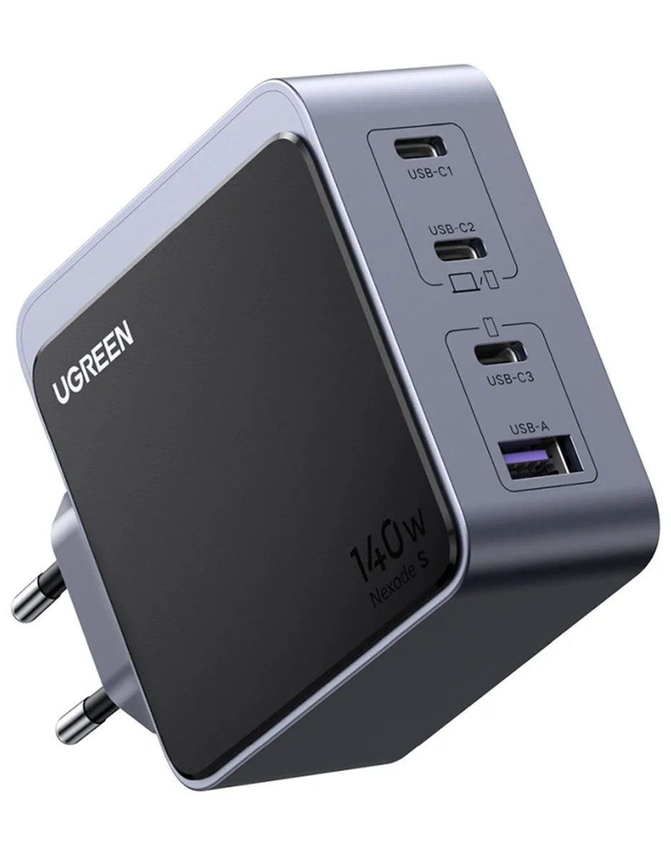 Ugreen Φορτιστής Χωρίς Καλώδιο GaN με Θύρα USB-A και 3 Θύρες USB-C 140W Power Delivery Γκρι (X570) - Image 1