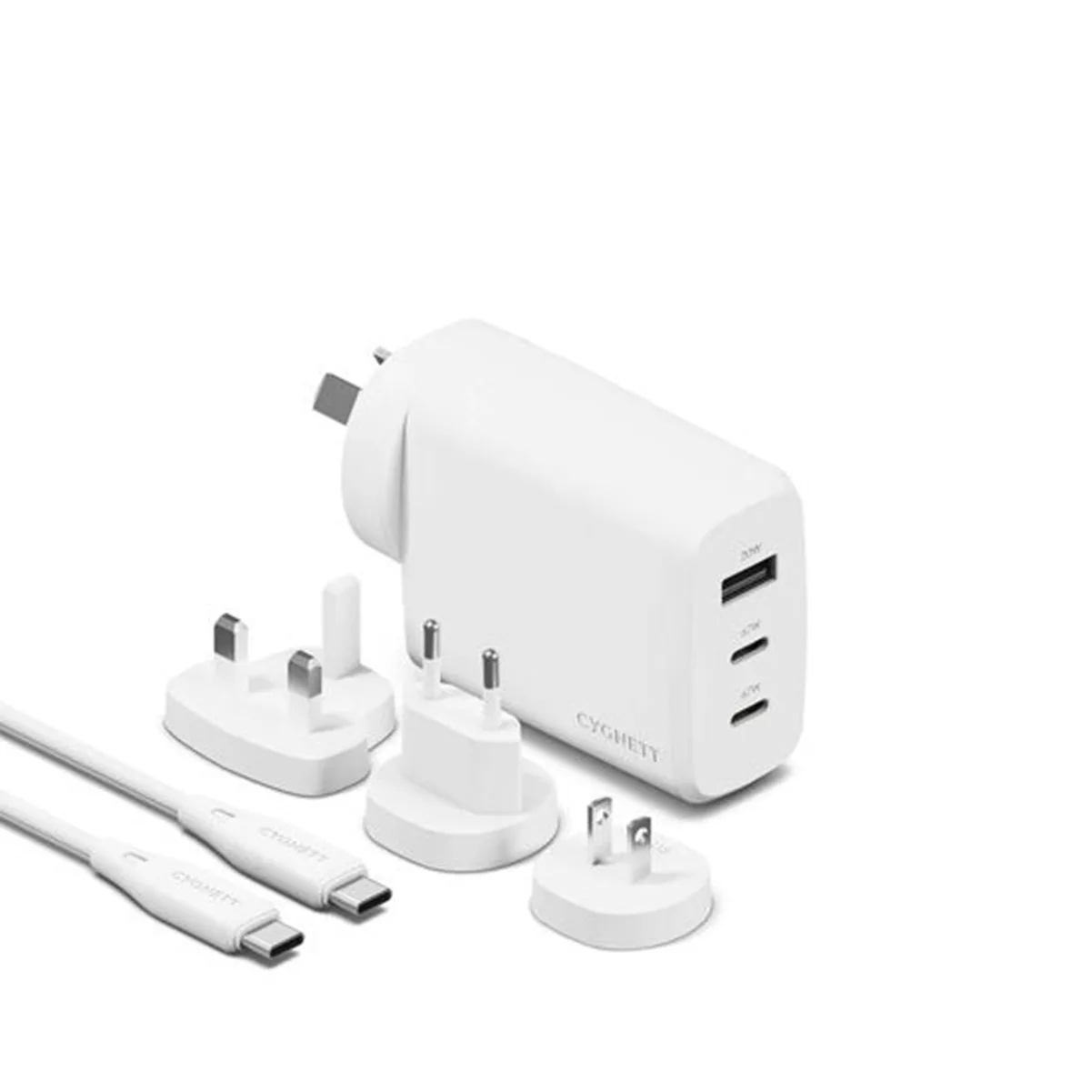 20250805172149_cygnett_fortistis_choris_kalodio_gan_me_thyra_usb_a_kai_2_thyres_usb_c_kai_kalodio_usb_c_usb_c_67w_leykos_cy_cy4771pdwch.jpeg Cygnett Φορτιστής Χωρίς Καλώδιο GaN με Θύρα USB-A και 2 Θύρες USB-C και Καλώδιο USB-C - USB-C 67W Λευκός (CY-CY4771PDWCH) - Image 1