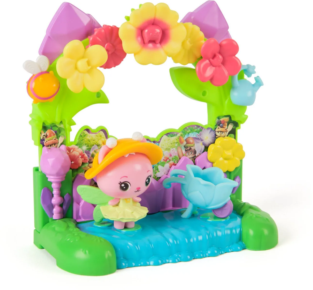 20250807112315_gabby_s_dollhouse_paichnidi_miniatoura_6074165.jpeg Spin Master Gabby's Dollhouse Queen Kitty Fairy's Garden Balcony για 3+ Ετών 18εκ. 6074165 - Image 1