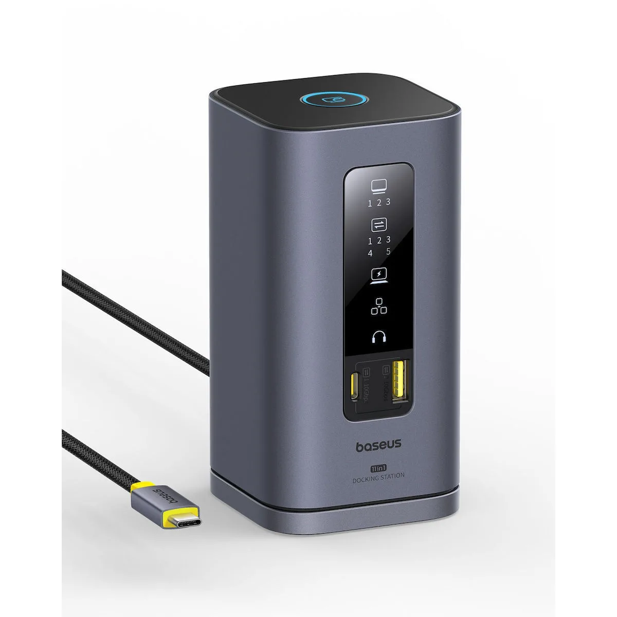Baseus Spacemate 11in1 (Mac) USB-C Docking Station με HDMI/DisplayPort 4K PD Ethernet και σύνδεση 4 Οθονών Γκρι - Image 1