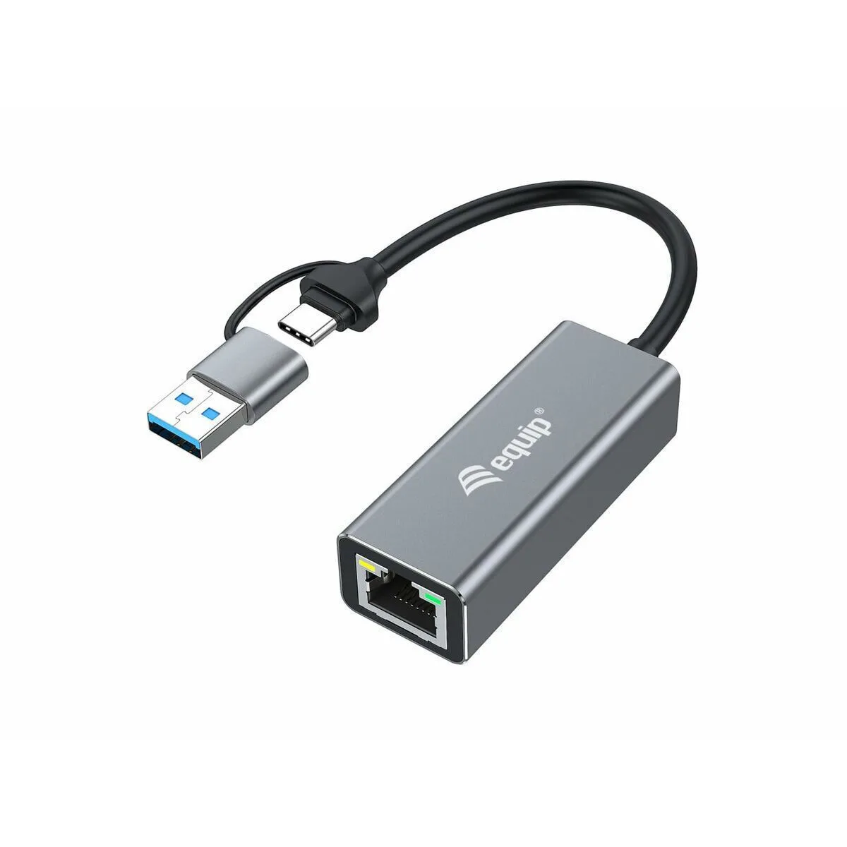 20250908144628_antaptoras_diktyou_usb_equip_usb_c_rj45_10_100_1000_2500_mbps_usb_a.jpeg Αντάπτορας Δικτύου Usb Equip Usb-c > Rj45 10 100 1000 2500 Mbps + Usb-a - Image 1