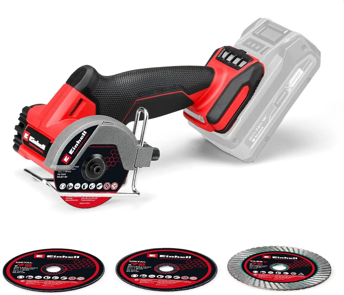 Einhell TP-CO 18/76-C Τροχός Mini 75mm Μπαταρίας Brushless 18V Solo - Image 1