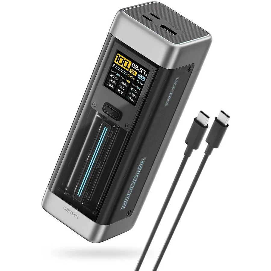 20250917140547_cuktech_2c1a_power_bank_25000mah_210w_me_thyra_usb_a_kai_2_thyres_usb_c_power_delivery_quick_charge_3_0_mayro.jpeg Cuktech 2C1A Power Bank 25000mAh 210W με Θύρα USB-A και 2 Θύρες USB-C Power Delivery / Quick Charge 3.0 Μαύρο - Image 1