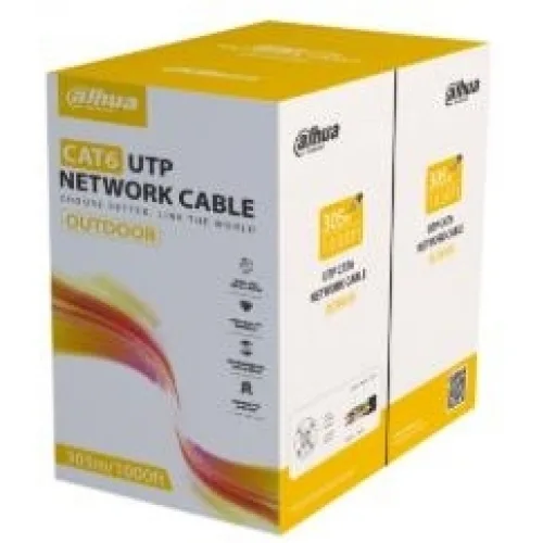 Dahua Direct Attach Copper Cat.6 (Gigabit) Καλώδιο Δικτύου Ethernet εξωτερικού χώρου 305m Μαύρο PFM920-6UN