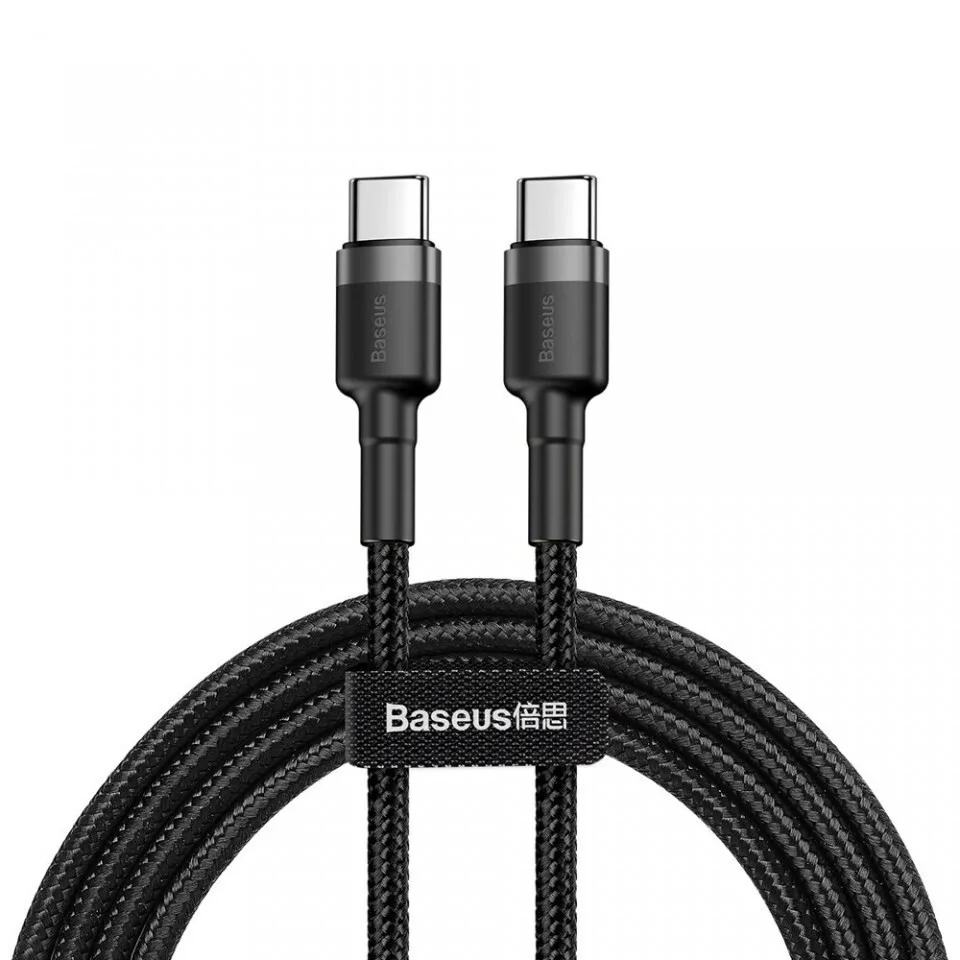 20250929152612_type_c_cable_baseus_pd_pd2_0_60w_20v_3a_qc3_0_2m_black_gray.jpeg Type C Cable Baseus Pd Pd2.0 60w 20v 3a Qc3.0 2m Black + Gray - Image 1