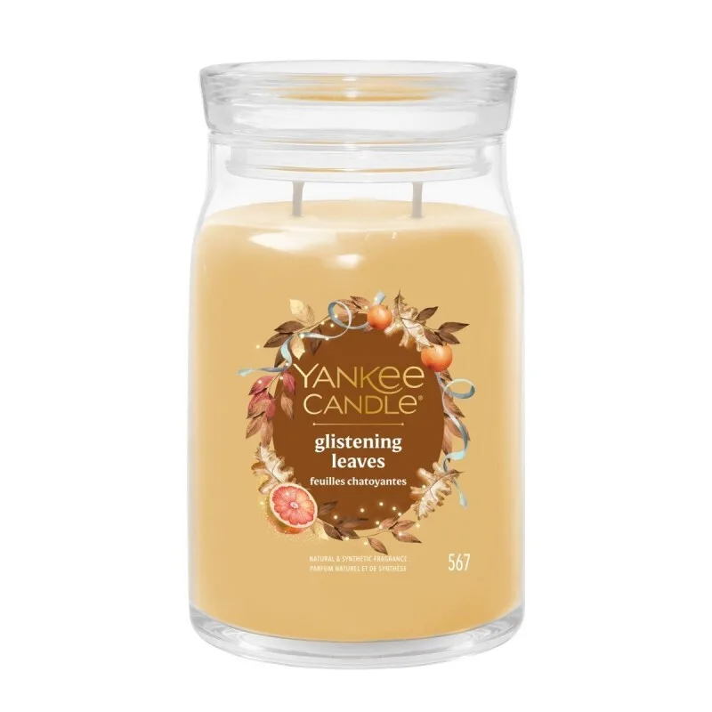 Glistening Leaves Yankee Candle Signature Large Scented Candle Two Wicks New 2025 - Image 1