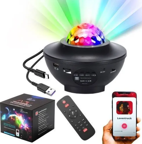 20251008102820_extralink_paidiko_fotistiko_projector_me_provoli_asterion.jpeg Extralink Παιδικό Φωτιστικό Projector με Προβολή Αστεριών Μαύρο - Image 1