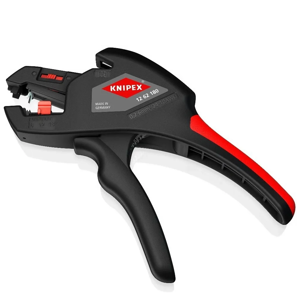 20251014134929_knipex_aytomatos_apogymnotis_kalodion_me_kofti_kai_mikos_180mm_aytomatos_12_62_180.jpeg Knipex Αυτόματος Απογυμνωτής Καλωδίων με Κόφτη και Μήκος 180mm Αυτόματος 12 62 180 - Image 1