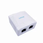 Cablexpert Cat6a Ftp Double Port Surface Mount Box White