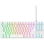 Trust GXT 833 Gaming Πληκτρολόγιο Tenkeyless με RGB φωτισμό (Αγγλικό US) Λευκό