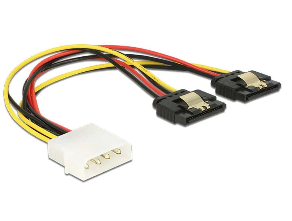 20251106124319_delock_4_pin_molex_15_pin_sata_cable_0_2m_polychromo_85237.jpeg DeLock 4-Pin Molex - 15-Pin Sata Cable 0.2m Πολύχρωμο 85237 - Image 1