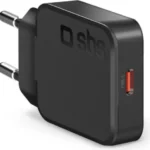 SBS Φορτιστής Χωρίς Καλώδιο GaN με Θύρα USB-C 20W Power Delivery Μαύρος (Ultra-Slim)