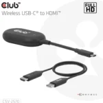 Club-3d Wireless Usb-c To Hdmi Transmitter Receiver Fullhd 25m Range Black Csv-2570