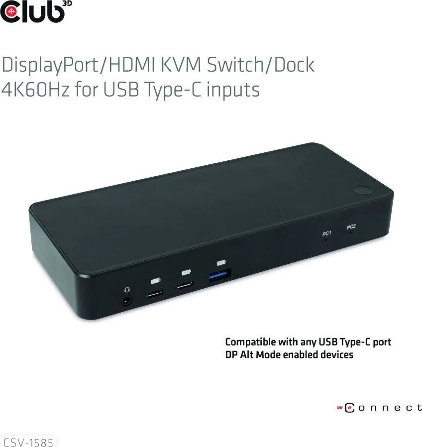 20251120160732_club3d_kvm_data_switch_csv_1585.jpeg Club3D KVM & Data Switch CSV-1585 - Image 1