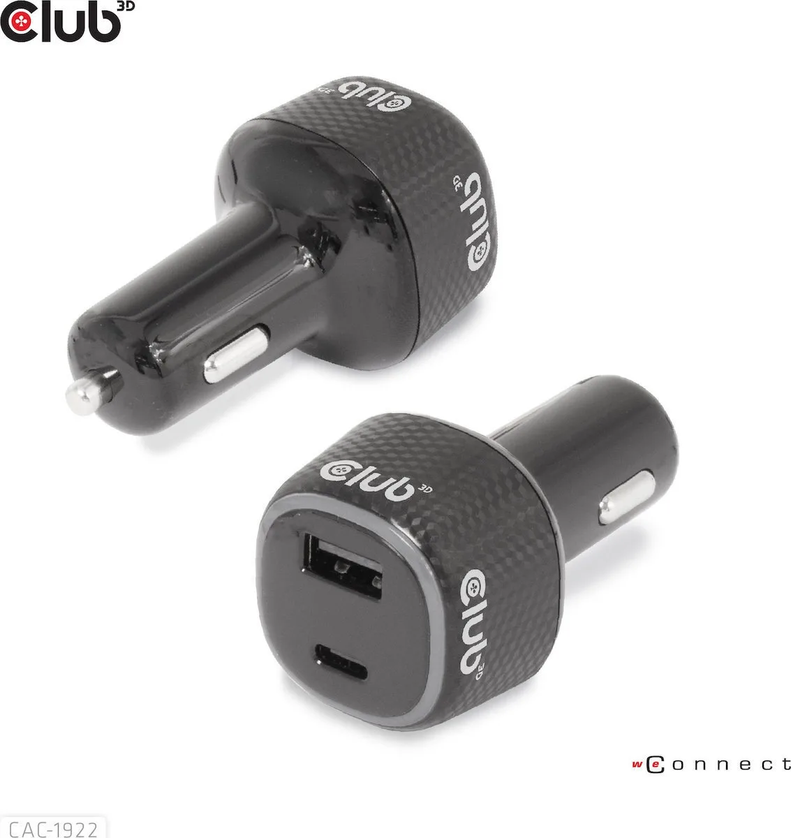 Club3D Φορτιστής Αυτοκινήτου 63W με Θύρες: 1xUSB 1xType-C - Image 1