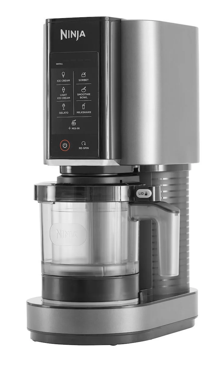 20251126123452_ninja_nc302eu_pagotomichani_1_4lt.jpeg Ninja CREAMi Ice Cream & Frozen Dessert Maker Παγωτομηχανή 2x473ml Black / Silver - Image 1