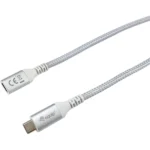 Equip USB 3.2 Cable USB-C male - USB-C female 100W PD Λευκό 1m 128376
