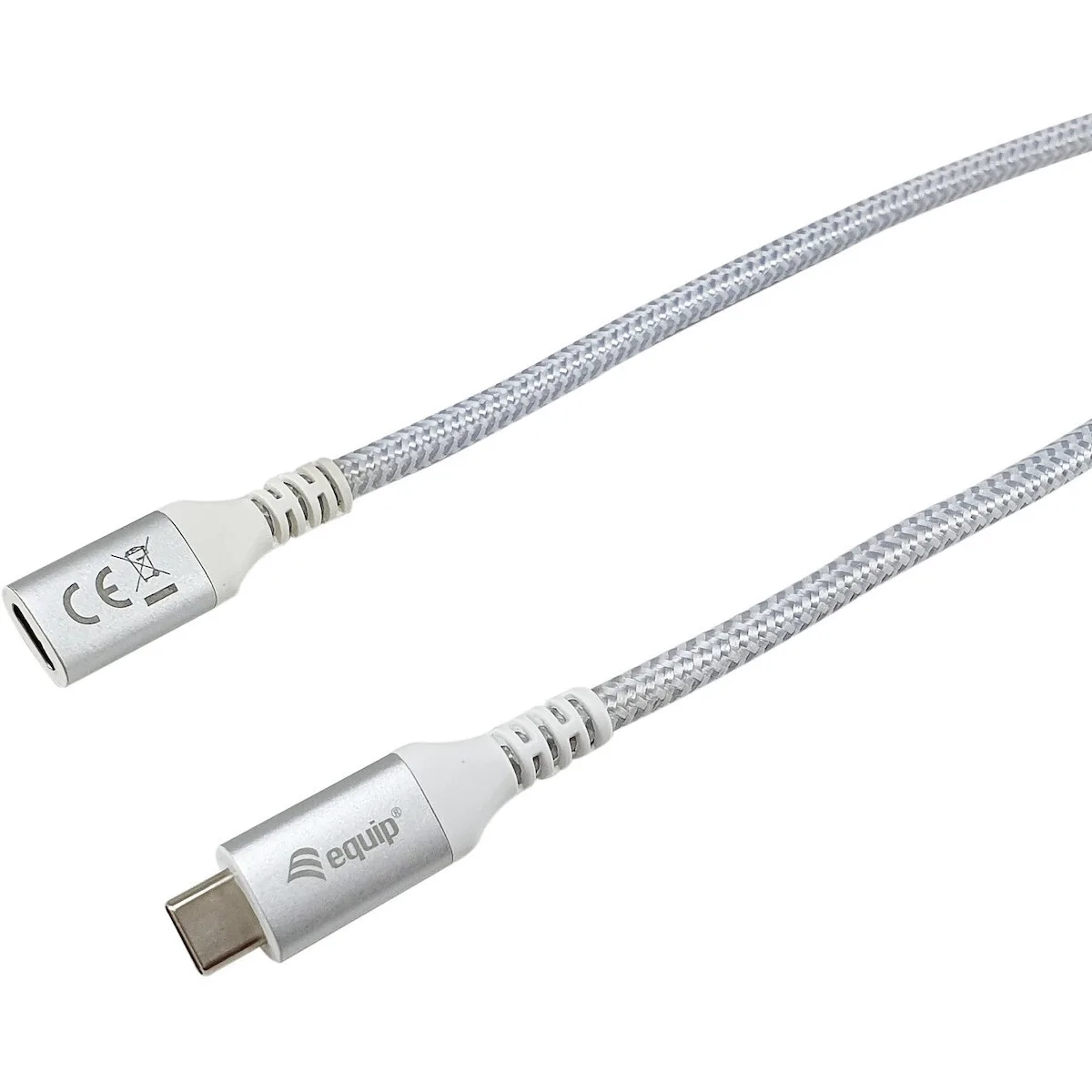 20251212094909_equip_usb_3_2_cable_usb_c_male_usb_c_female_100w_leyko_1m_128376.jpeg Equip USB 3.2 Cable USB-C male - USB-C female 100W PD Λευκό 1m 128376 - Image 1